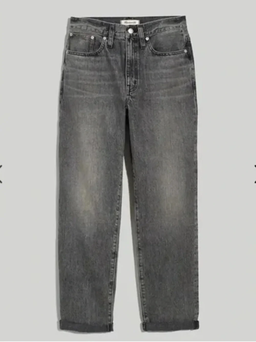 Madewell the slouchy boy jean faded black wash 6/28T